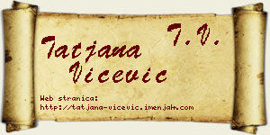 Tatjana Vićević vizit kartica